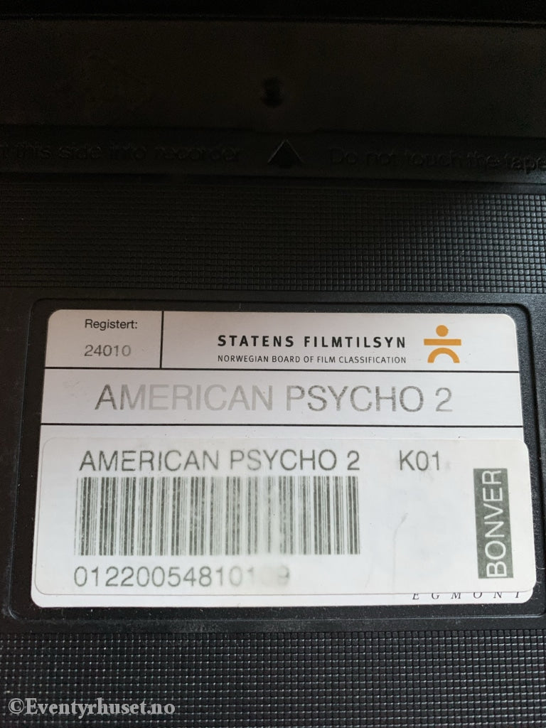 American Psycho 2. 2002. Vhs. Vhs