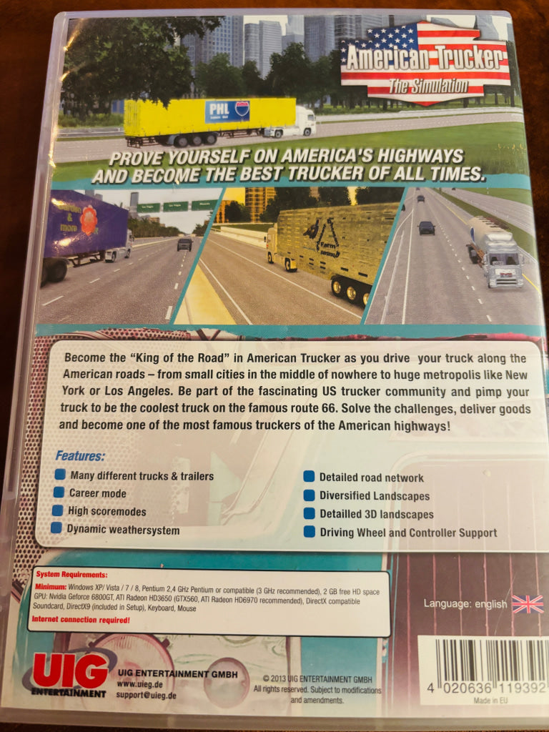 American Trucker – The Simulation. PC spill.
