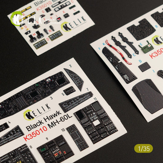 MH-60L Black Hawk interior 3D decals for Kitty Hawk / Zimimodel kit