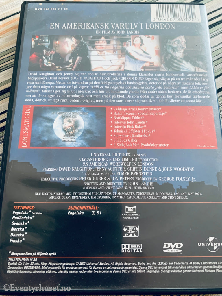 An American Werewolf In London. 1981. Dvd. Dvd