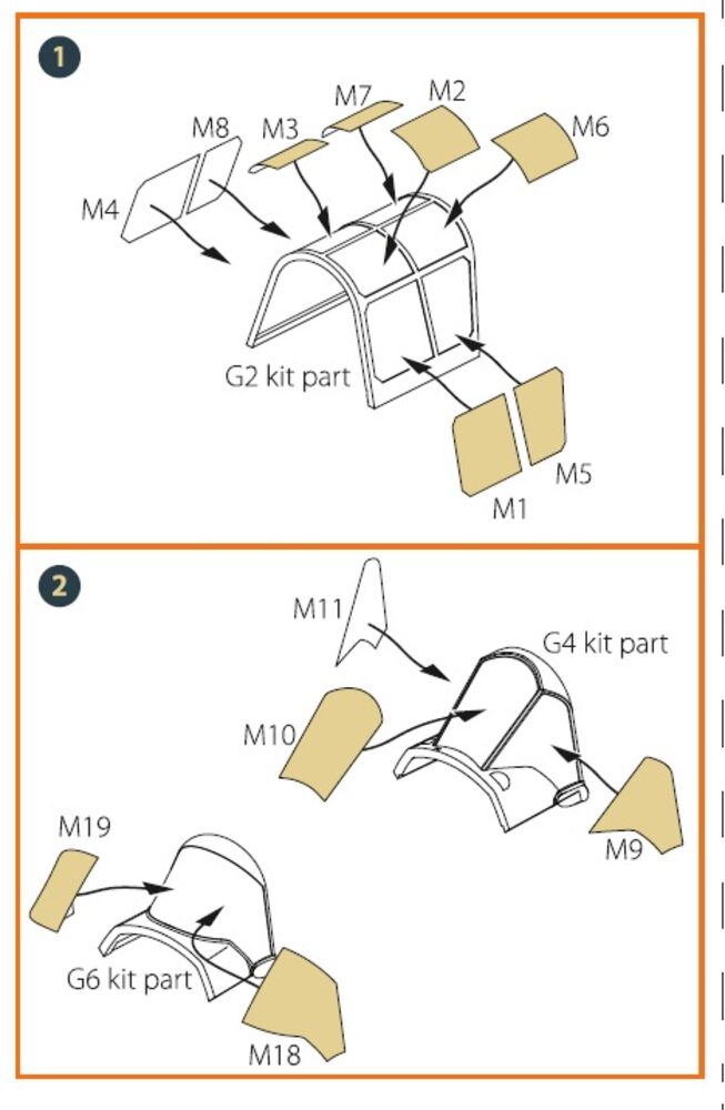Hawk H-75 M/N/O painting mask for CP kits CP72021/CP72022/CP72029