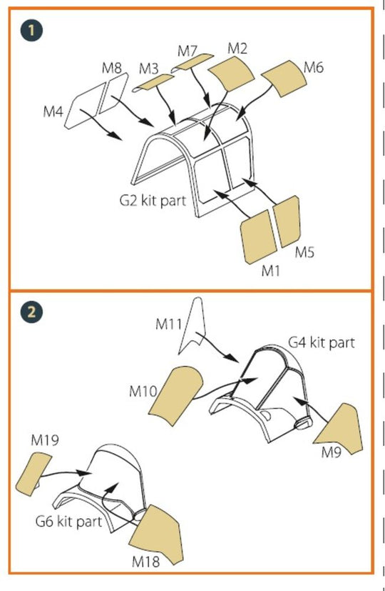 Hawk H-75 M/N/O painting mask for CP kits CP72021/CP72022/CP72029