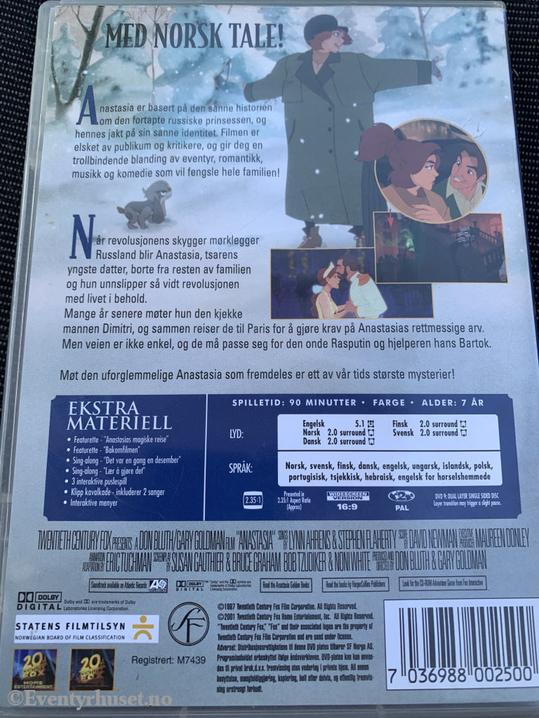 Anastasia. 1987/2001. Dvd. Dvd