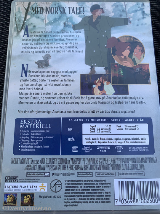Anastasia. 1987/2001. Dvd. Dvd