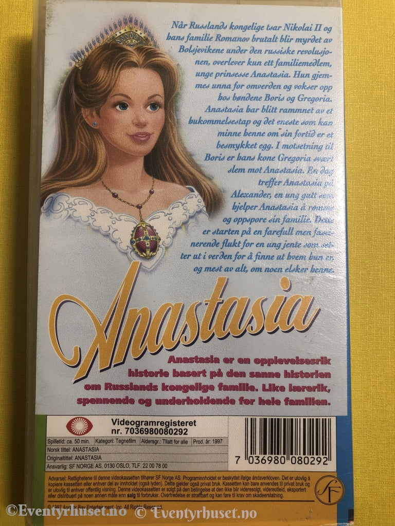 Anastasia. 1997. Vhs. Vhs