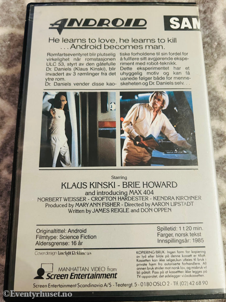 Android. 1985. Vhs Big Box. Box