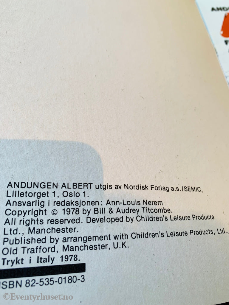 Andungen Albert. Vol. 3. Flytimer. 1978. Hefte