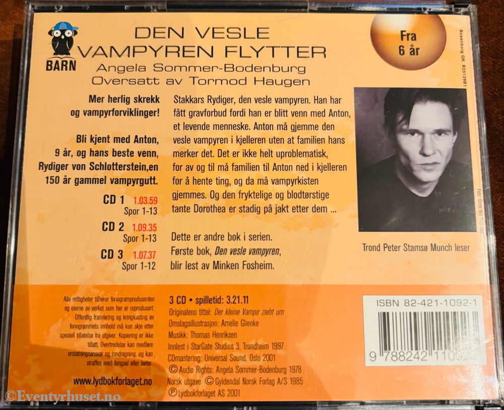 Angela Sommer-Bodenburg – Den vesle vampyren flytter. Lydbok på CD.