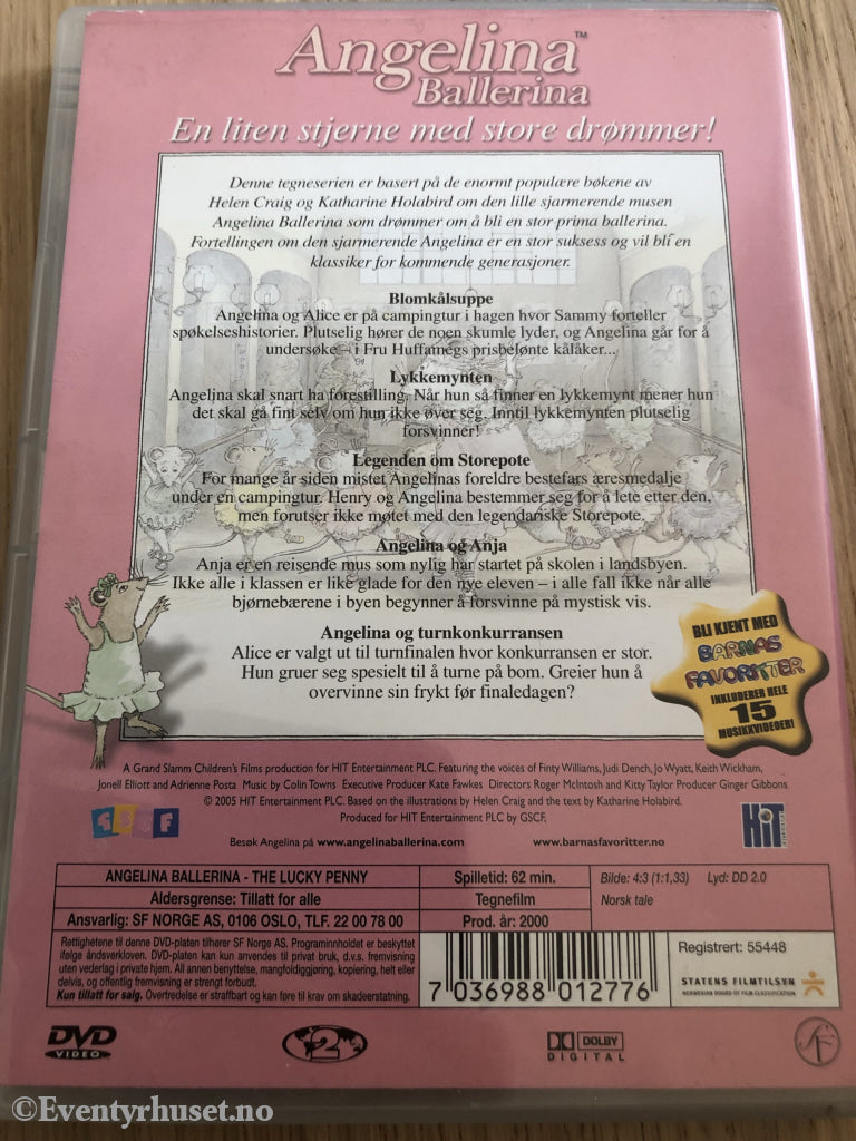 Angelina Ballerina. 2000. Lykkemynten. Dvd. Dvd