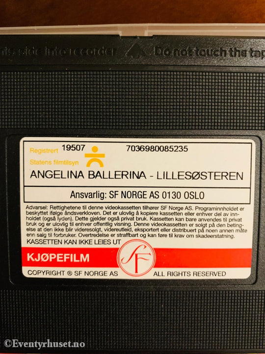 Angelina Ballerina - Lillesøsteren Og Andre Fortellinger. 2000. Vhs. Vhs