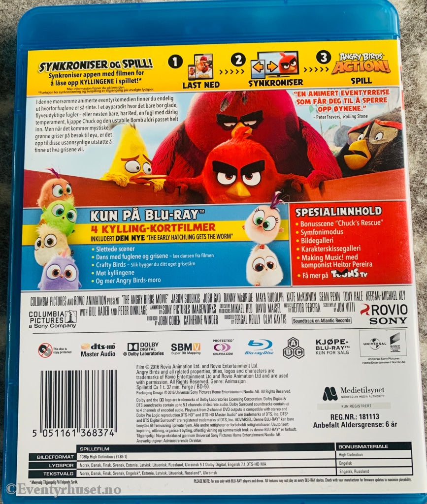 Angry Birds Filmen. Blu-Ray. Blu-Ray Disc
