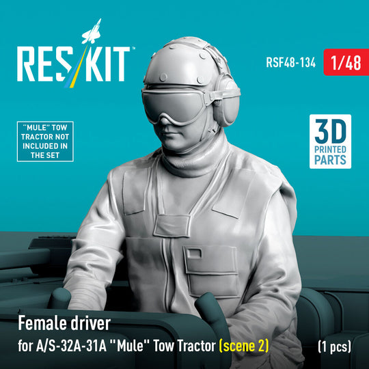 Female driver for A/S-32A-31A Mule Tow Tractor (scene 2) (1 pcs) (3D Printed)