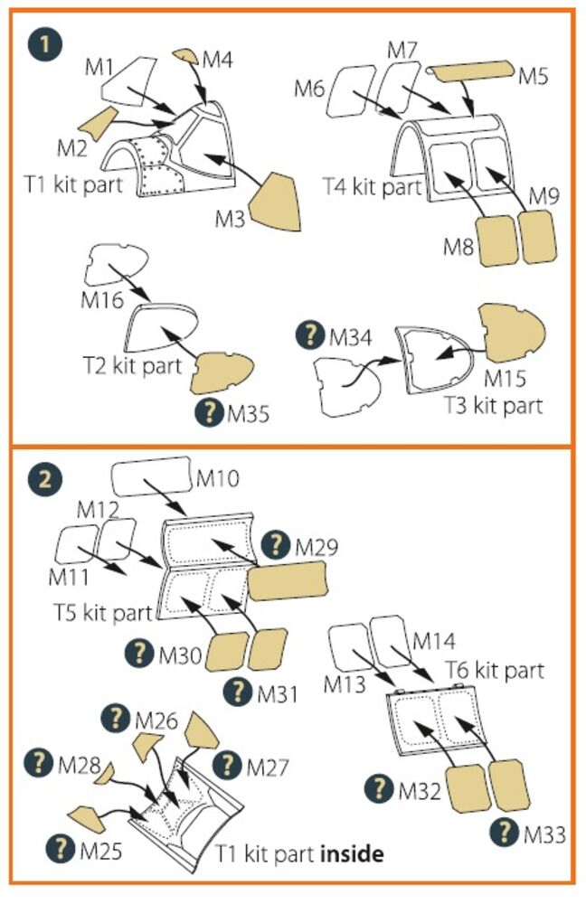 P-51B/C Mustang painting mask for Arma Hobby kits