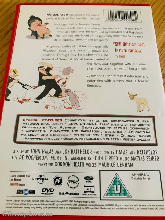 Animal Farm (1954). DVD.