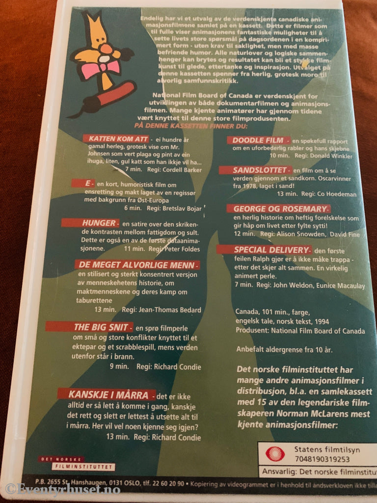 Animasjonsfilmperler. 1983. VHS Big Box.