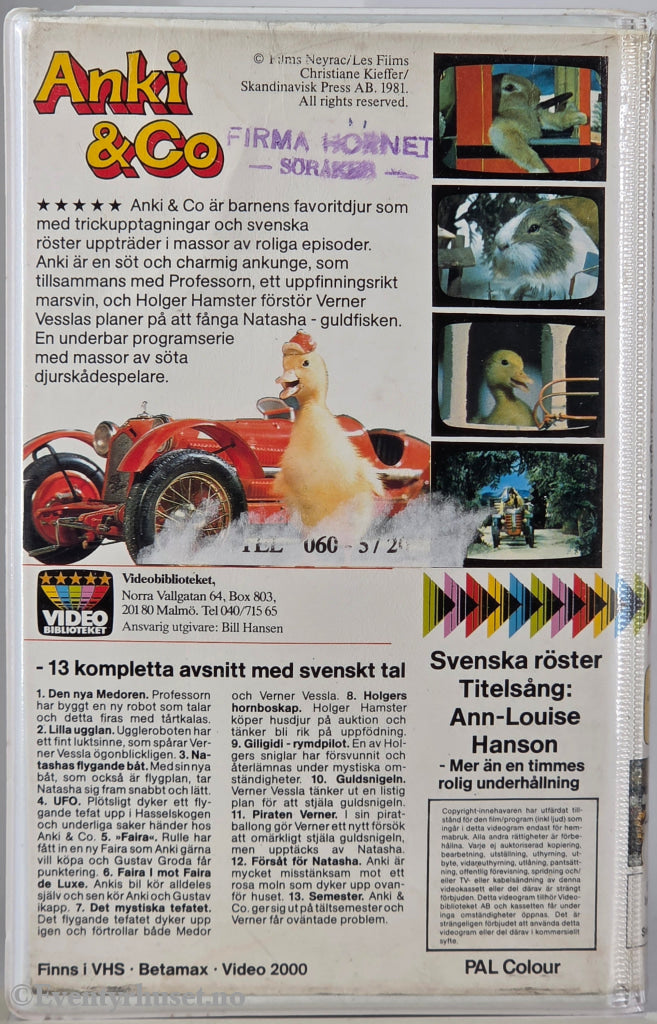 Anki & Co – 1978 . VHS Big Box.