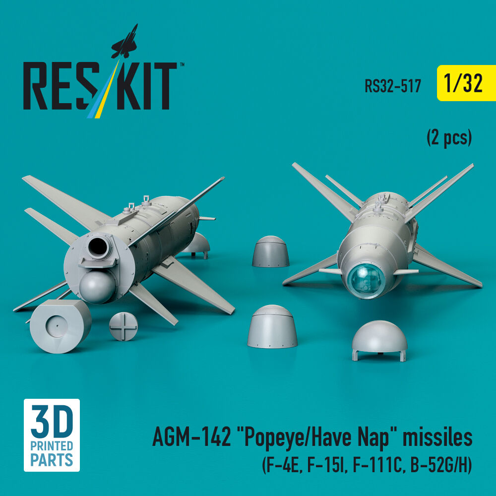 AGM-142 Popeye/Have Nap missiles (2 pcs) (F-4E, F-15I, F-111C, B-52G/H) (3D Printed)