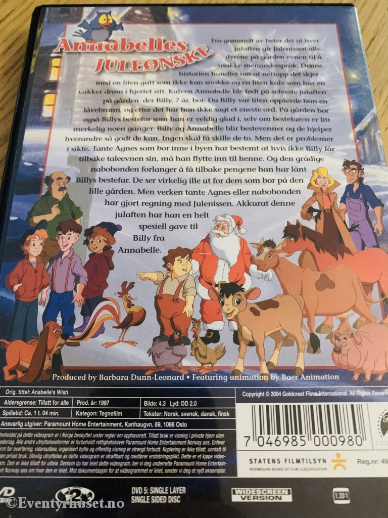 Annabelles Juleønske. 1997. Dvd. Dvd