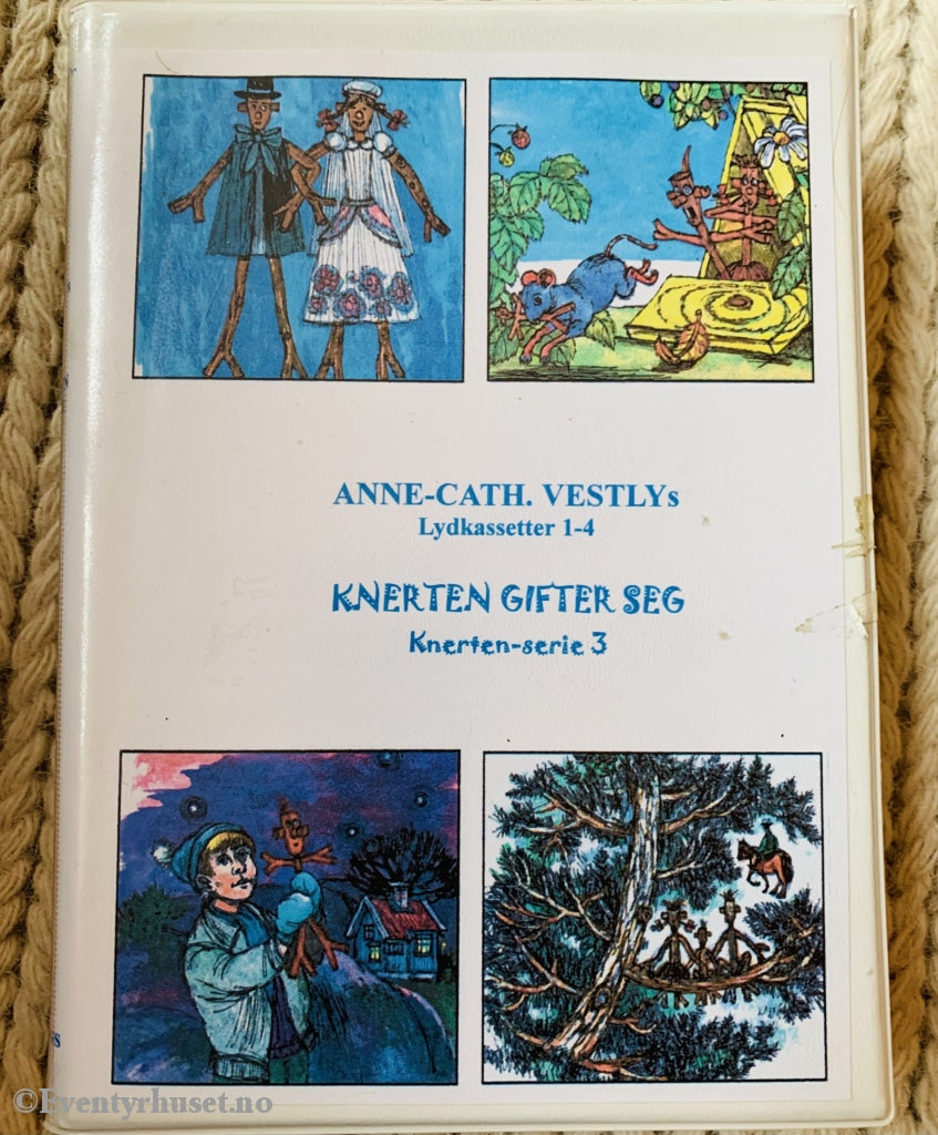 Anne-Cath. Vestly. 1993. Knerten - Serie 3. Gifter Seg. Kassettbok. 4 X Kassett. Kassettbok