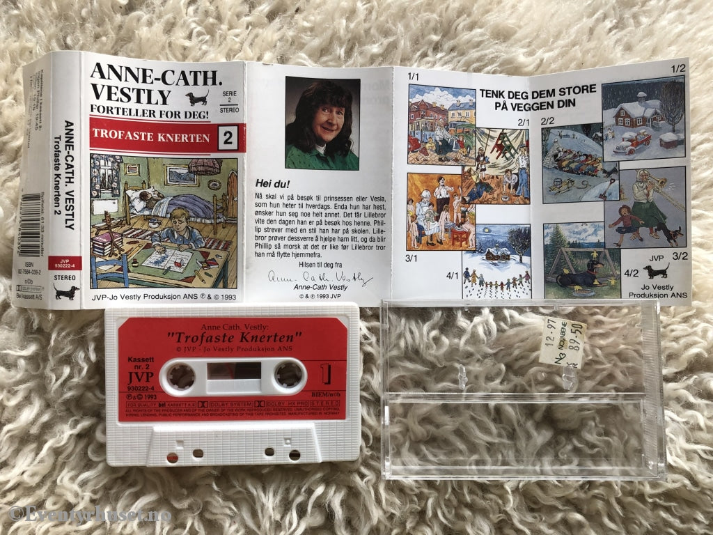 Anne Cath. Vestly. 1993. Trofaste Knerten 2. Kassett. Kassettbok