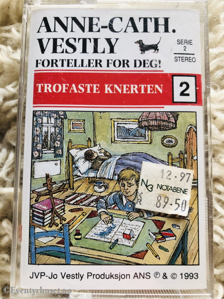 Anne Cath. Vestly. 1993. Trofaste Knerten 2. Kassett. Kassettbok