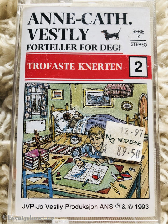 Anne Cath. Vestly. 1993. Trofaste Knerten 2. Kassett. Kassettbok