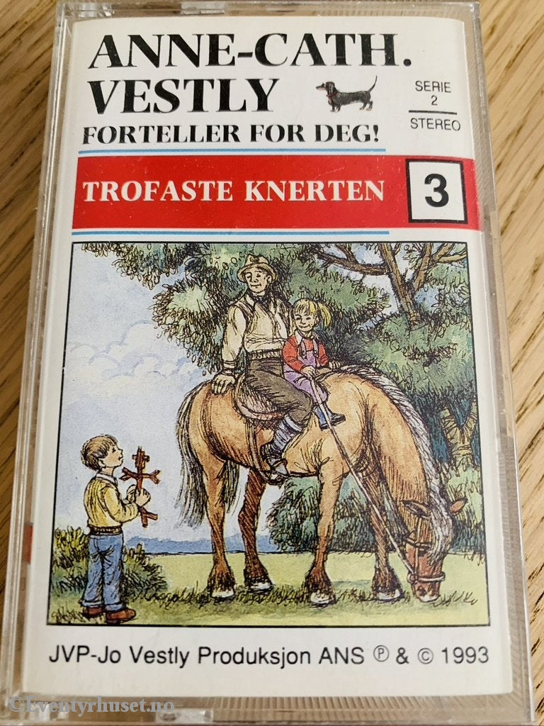 Anne Cath. Vestly. 1993. Trofaste Knerten 3. Kassett (Blå Blank). Kassettbok