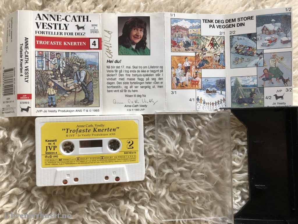 Anne Cath. Vestly. 1993. Trofaste Knerten 4. Kassett. Kassettbok