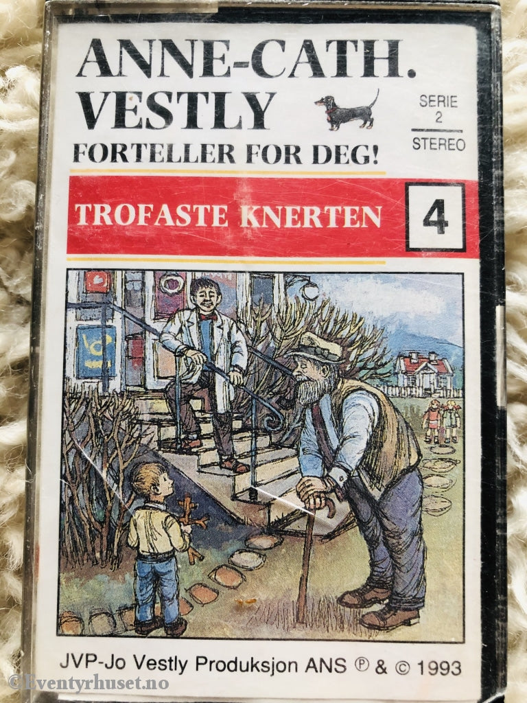 Anne Cath. Vestly. 1993. Trofaste Knerten 4. Kassett. Kassettbok