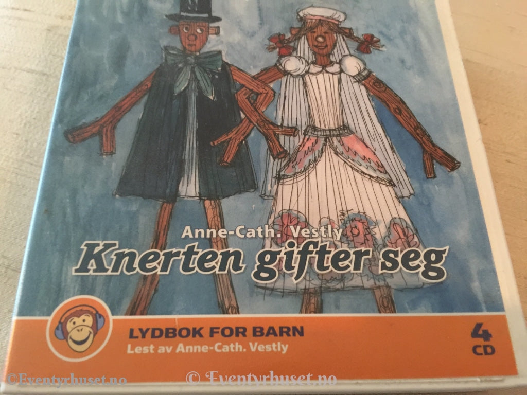 Anne Cath. Vestly. 2005. Knerten Gifter Seg. 4 X Cd. Lydbok