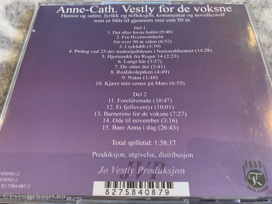 Anne Cath. Vestly For De Voksne. Lydbok På 2 Cd.
