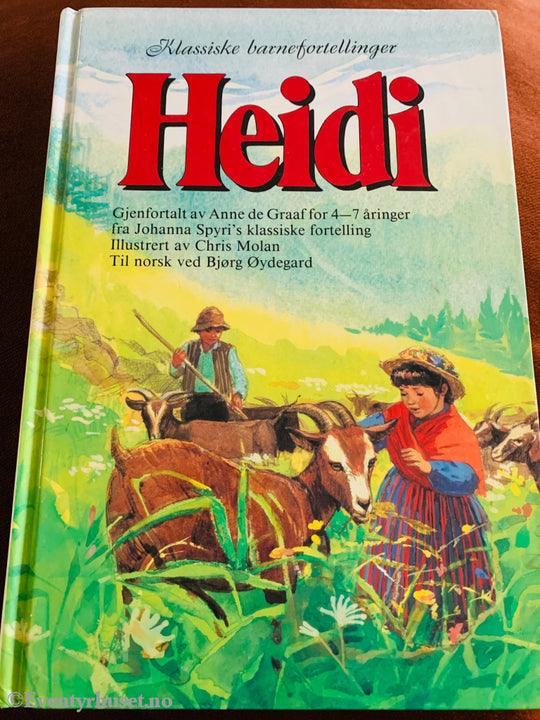 Anne de Graaf (etter Johanna Spyri). Heidi. 1996. Bok.