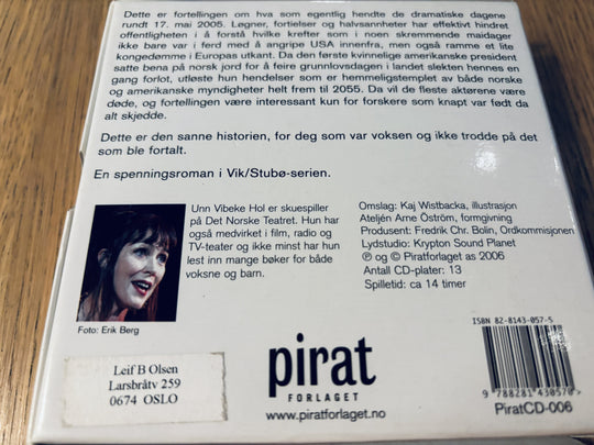 Anne Holt – Presidentens valg. Lydbok på CD.