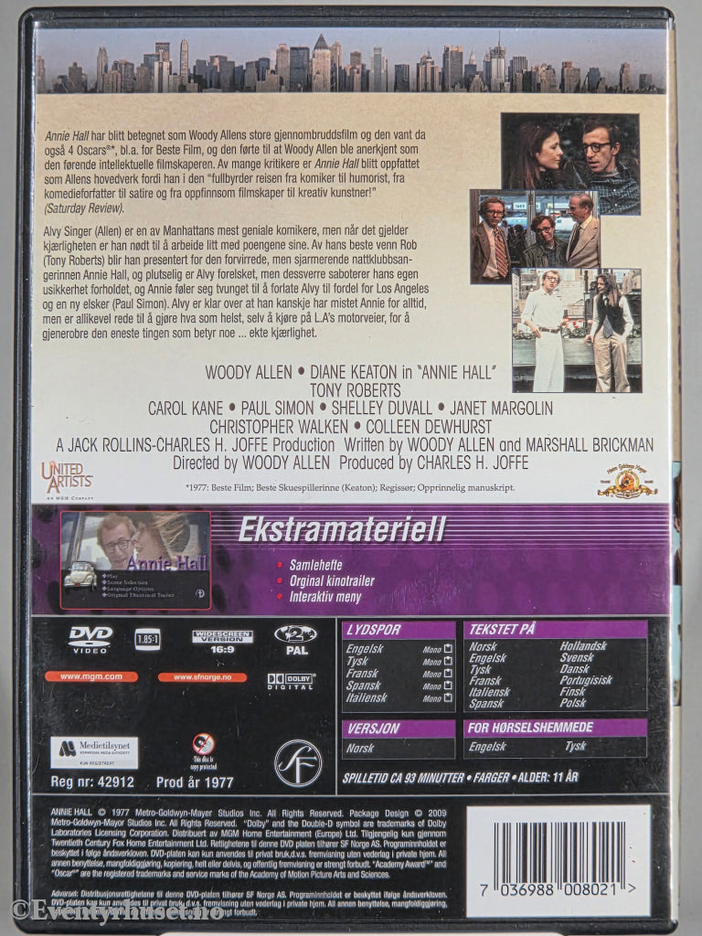 Annie Hall (1977). DVD.