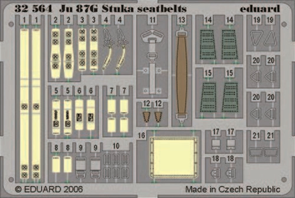 Ju 87G Stuka  seatbelts für Hasegawa Bausatz