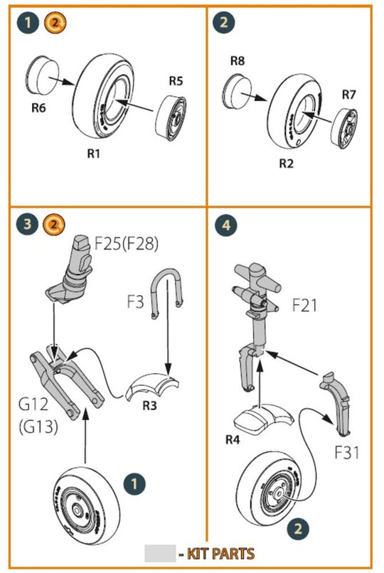 Gloster E28/39 Pioneer wheel set