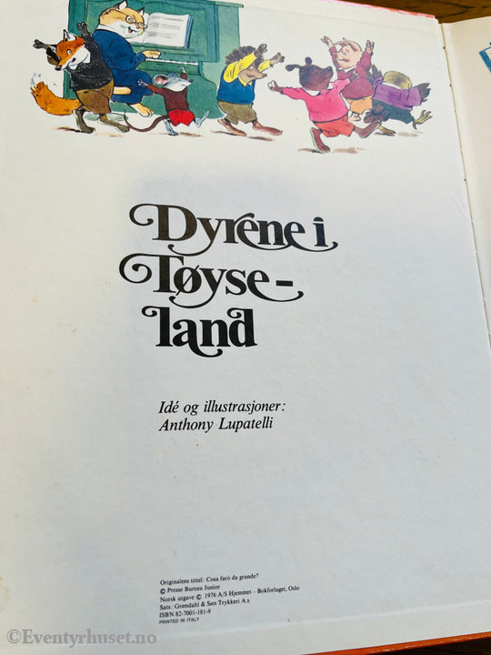 Anthony Lupatelli. Dyrene i Tøyseland. Bok.
