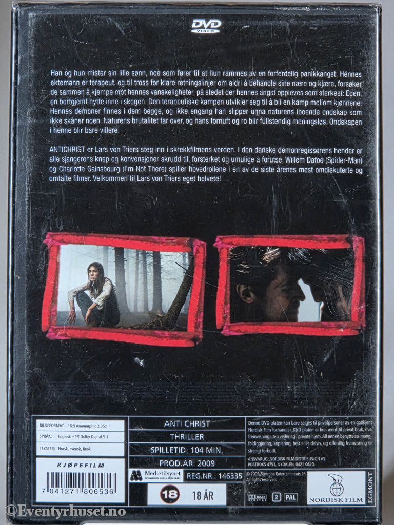 Antichrist (2009). DVD. Ny i plast!
