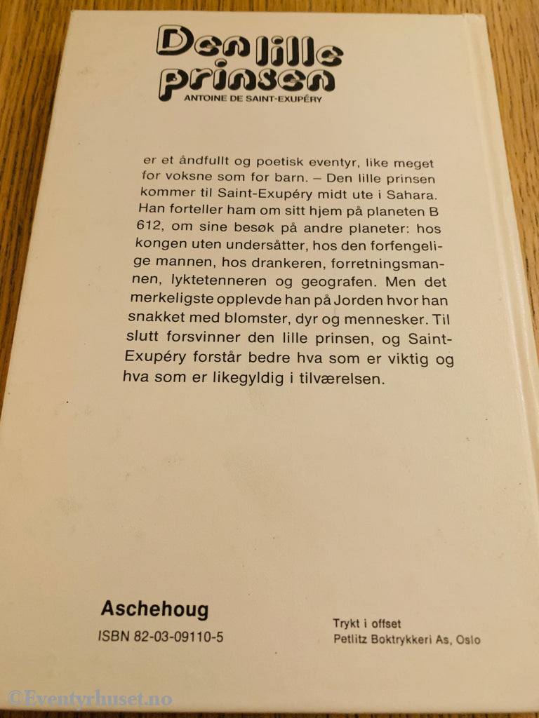 Antoine de Saint-Exupéry, 1943, Den lille prinsen. Bok