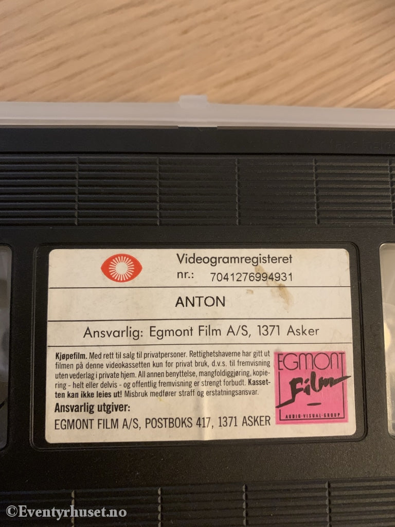 Anton. 1988. Vhs. Vhs