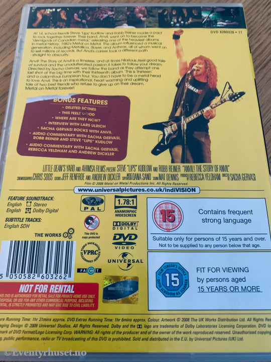 Anvil: The Story of Anvil (2008). DVD