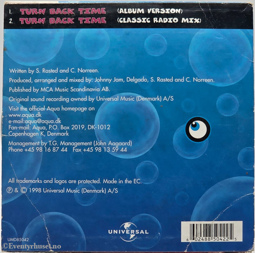 Aqua. 1998. Turn Back Time. CD.