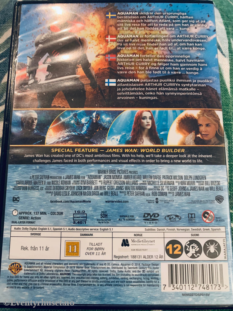 Aquaman. 2018. Dvd. Dvd