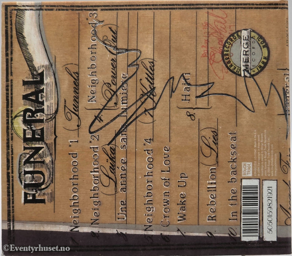 Arcade Fire, 2004, Funeral. CD.