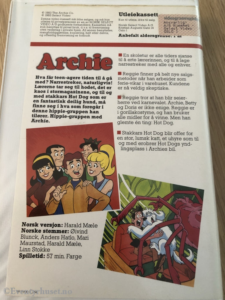 Archie. 1983. V2000. Vhs