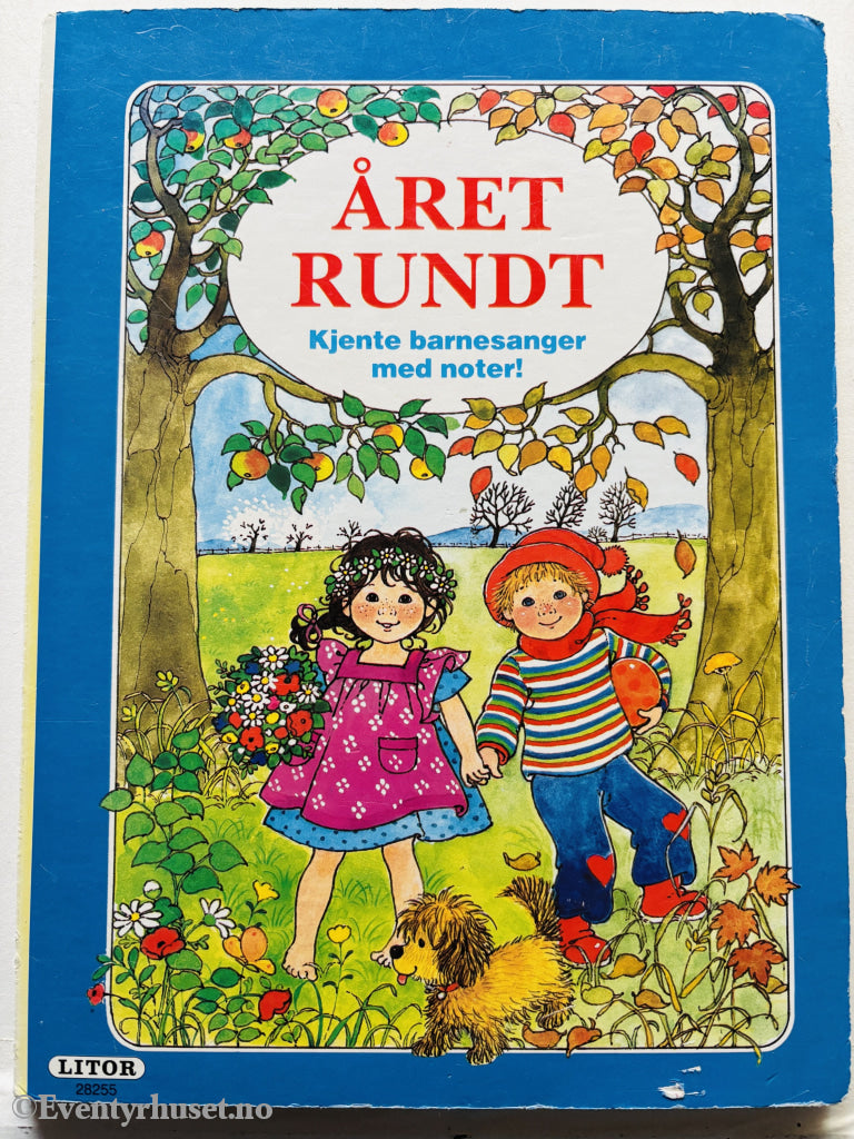Året rundt – Kjente barnesanger med noter. 1985. Barnebok.