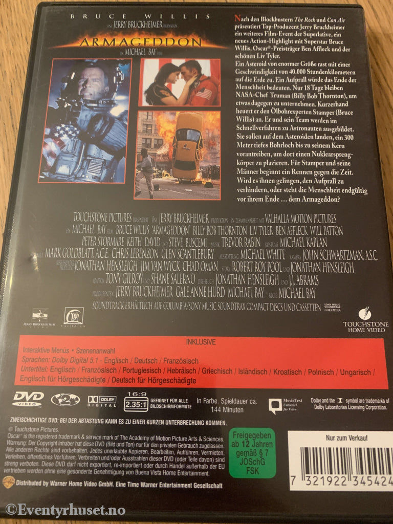 Armageddon. DVD.