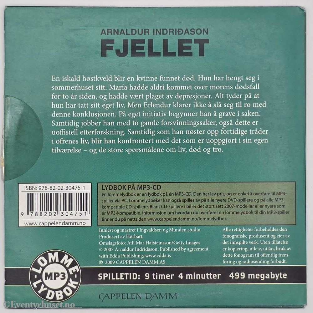 Arnaldur Indriðason. 2006. Fjellid. Lydbok på CD.