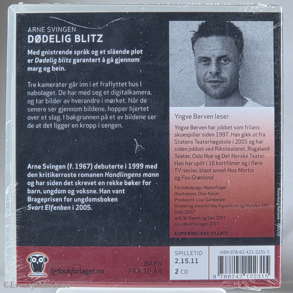 Arne Svingen (2011). Marg & Bein: Dødelig blitz. Lydbok på CD. Ny i plast!