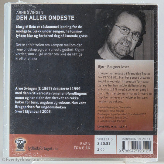 Arne Svingen (2012). Marg & Bein: Den aller ondeste. Lydbok på CD. Ny i plast! Walt Disney Home Video